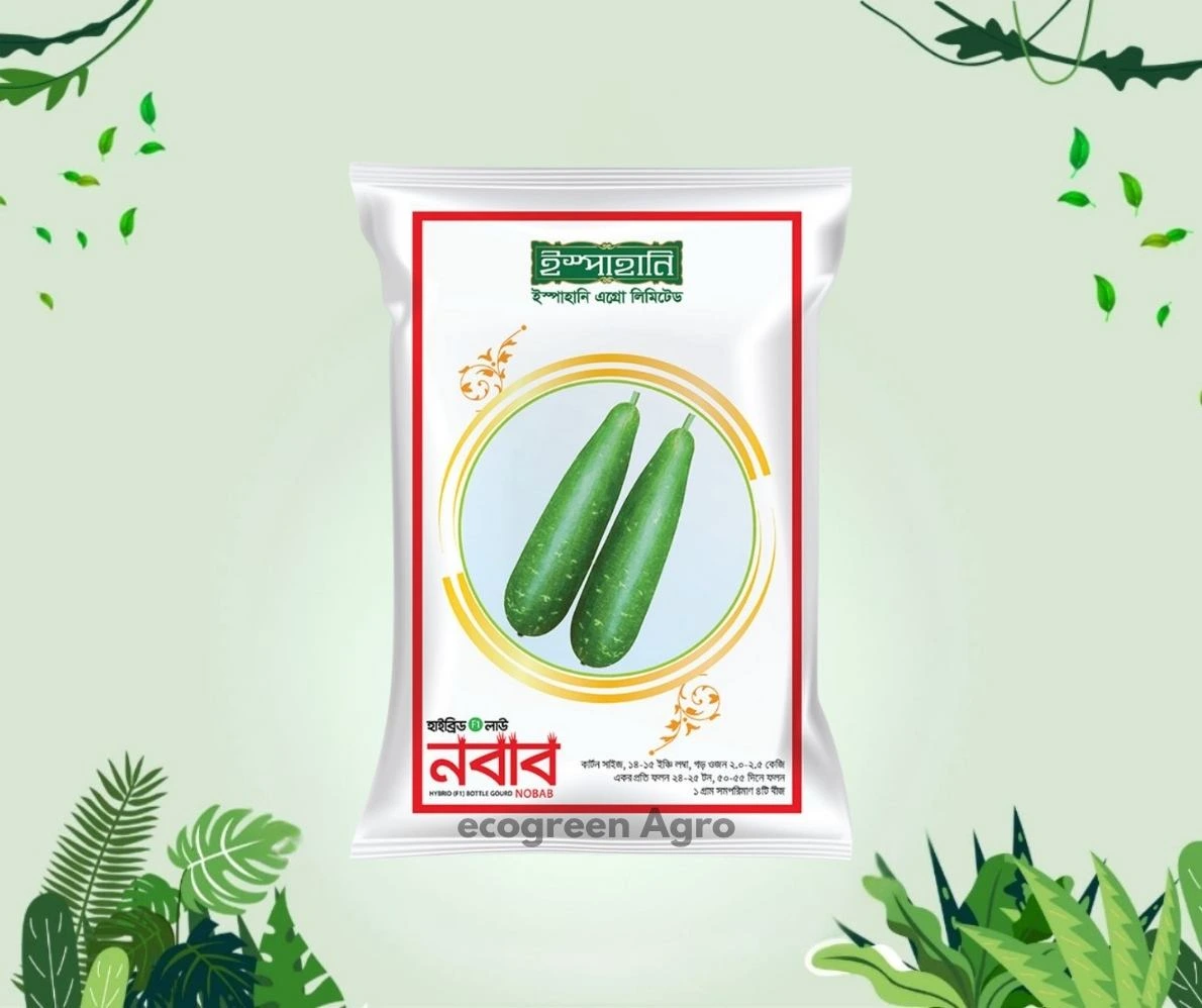 Hybrid (F1) Bottle Gourd Nobab (লাউ) Seeds (Ispahani Seed)