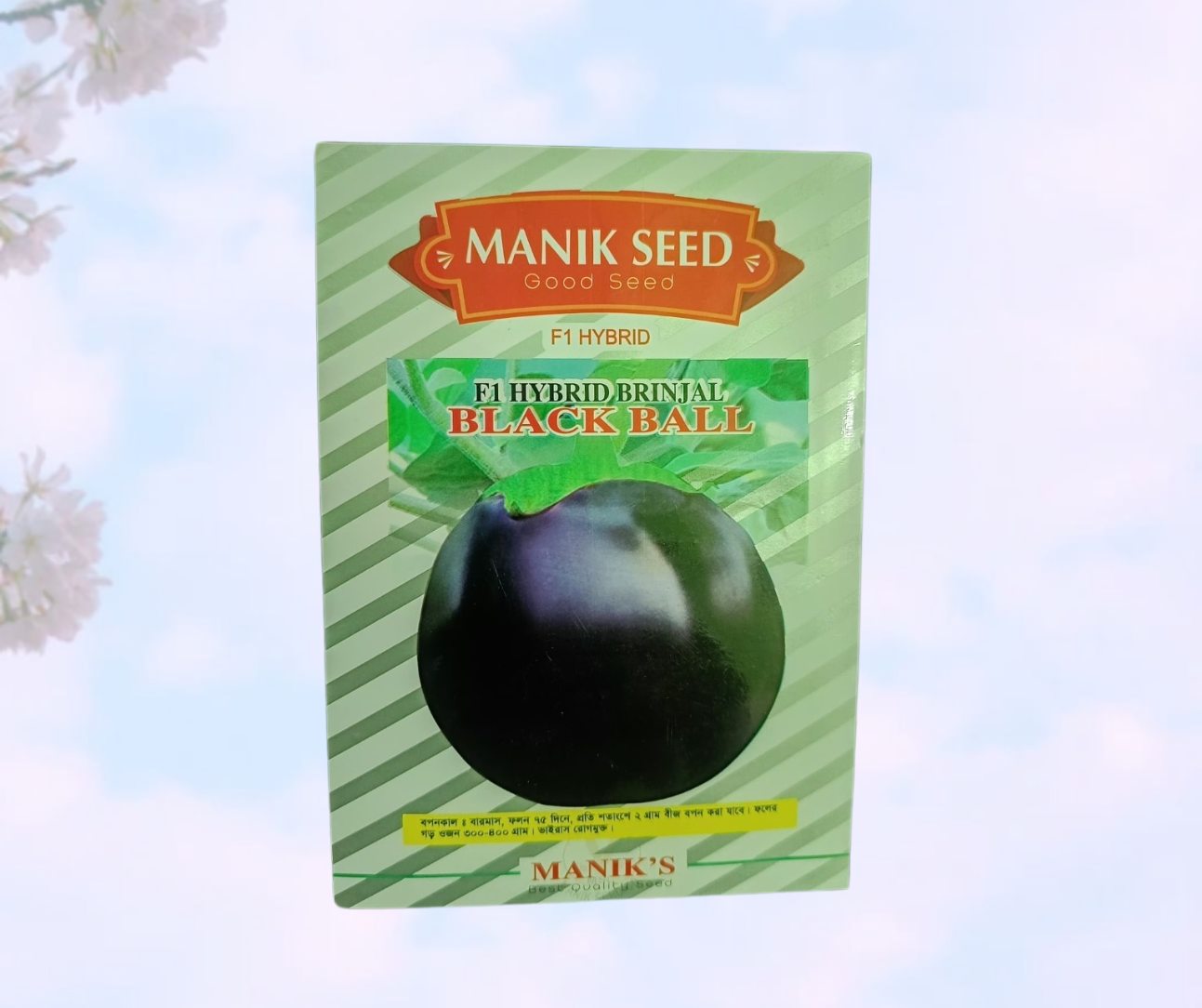 F1 Brinjal Black Ball (তাল বেগুন)