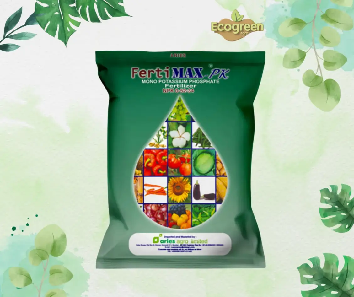 NPK 0-52-34 Fertimax PK (Aries Agro, Indian)- 1kg Intact Packet