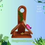 Wooden wall hanging with key rack